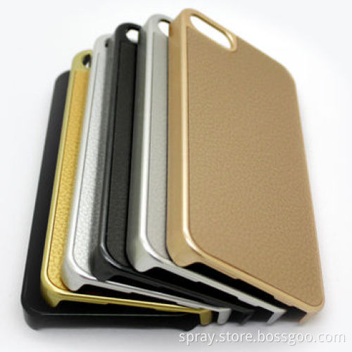 PC case with PU leather on back, for iPhone 5C, PC is with UV coating